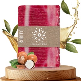 Savia de Alma Handseife mit Sheabutter, tiefe Feuchtigkeit und natürliche Reparatur, vegan, nachhaltig und hergestellt in Spanien, ideal für trockene und empfindliche Haut, 100 g