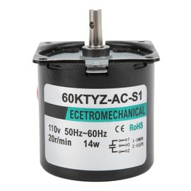 AC Synchronous Motor 14W Permanent Magnet Slow Speed 2-Way High Torsion Central Shaft XD60KTYZ20rpm/min AC110V