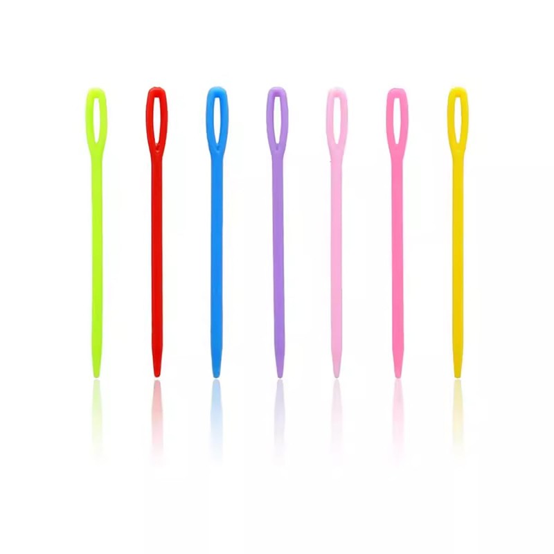 Kids Embroidery Needles, Dujelixa 60 Pieces Plastic Sewing Needles, Random