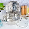 Oster Sangerfield 11-Inch Stainless Steel Everyday Cookware Pan with Steamer
