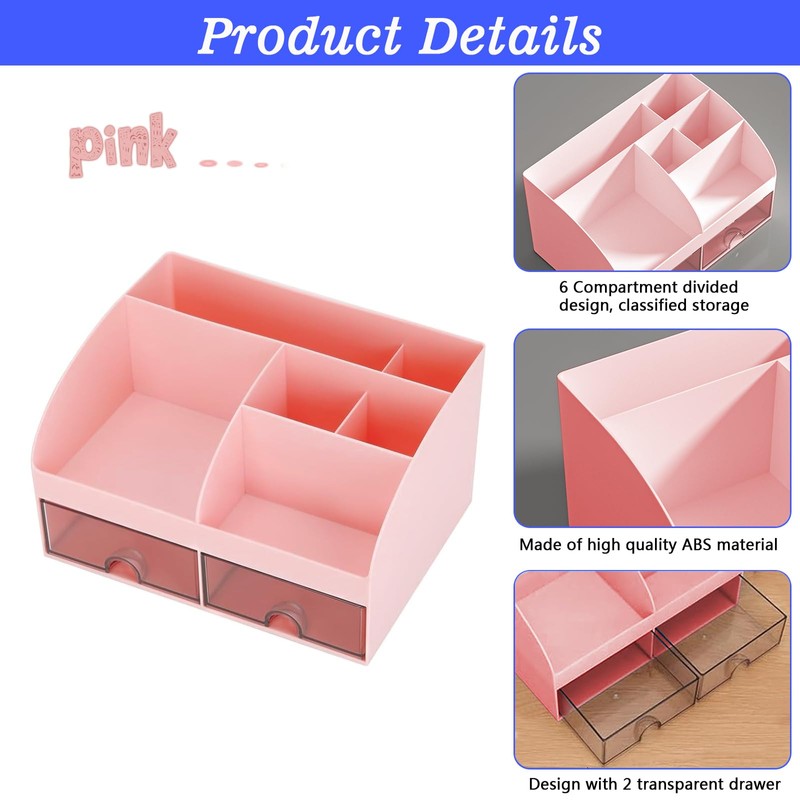 SYJINHUASY Multifunctional Desk Organiser, Compact Office Organiser with 5 Compartments