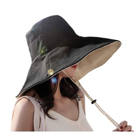 FaroDor Women's Supersized Reversible Hat UV Sun Protection Wide Brim Foldable Floppy Bucket Hat