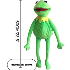 SHELOFT 60cm Frog Hand Puppet Anime Frog Show Plush Toys Baby Kids Birthday Gift
