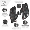 ViaTerra Shifter Short Leather Motorcycle Riding Gloves | Knox SPS