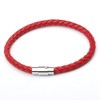 ZENSE - Braided Leather Bracelet for Men in red Color
