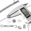 15M Wire Rope Kit in 19PCS/2mm 304 Stainless Steel Rope