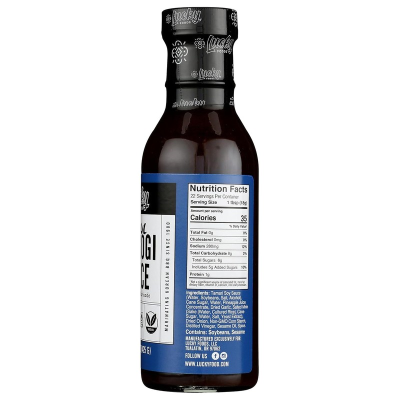 LUCKY FOODS Bulgogi Sauce, 15 Ounce (1 bottle)