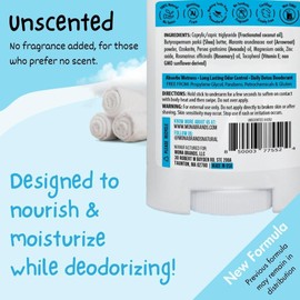 MONA Brands UNSCENTED All Natural Deodorant for Kids | Safe for Kids, Preteens, Teens, Boys and Girls | No Baking Soda or Aluminum, Vegan (2-PK UNSCENTED 1.76 Oz each)