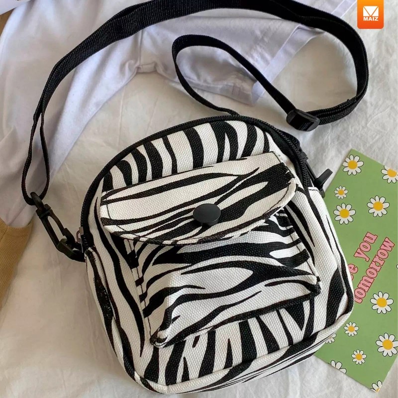 Maíz Bolsa Hombro Cruzada Bandolera Crossbody Casual Mujer Zebra