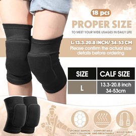 Simgoing 18 Pcs Volleyball Knee Pads for Dancers, Cheerleaders, Breathable Knee Pads for Men Women Kids Knees Protective, Knees Brace for Volleyball D