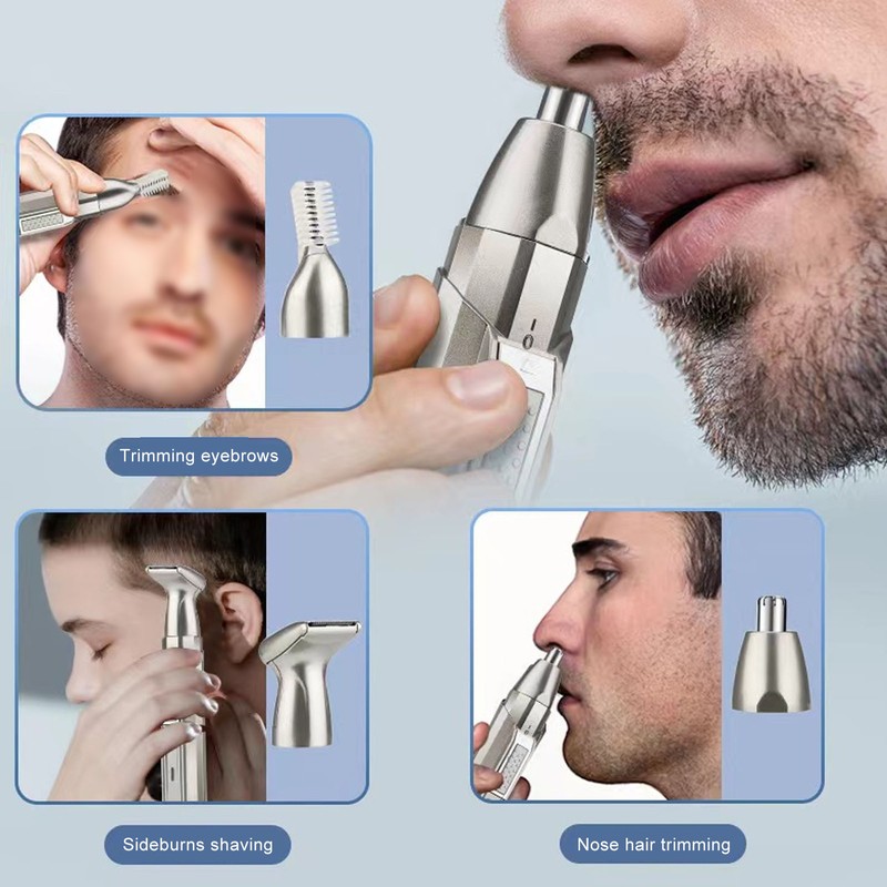 Nose Hair Trimmer Multifunctional 3 in 1 R Shaped Rounded