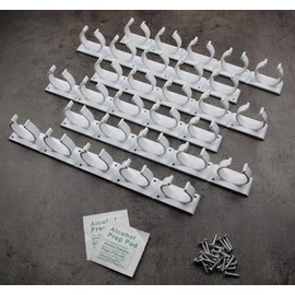 Spice rack without drilling clips, spice organiser for gluing, 6 strips for 30 spices