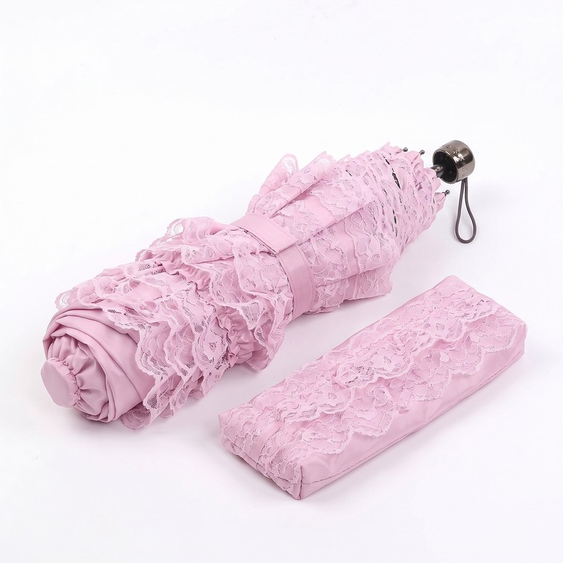Vintage Lace Parasol – Foldable Gothic Lolita Umbrella, Anti-UV Sun
