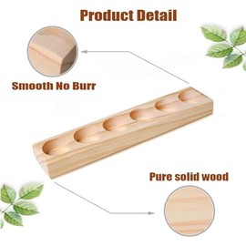 WishesMar WishesMar 3 Stck 6 Slots ?therisches ?l Halter Regal aus Holz - Bietet Platz fr 5-15 ml ?therisches ?l-Flaschen - Aufbewahrungs St?nder Gestell Organisator fr ?therische ?le und Duft?le