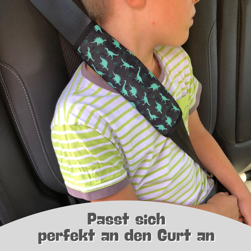 HECKBO 1 x car seat belt pad, dinosaur