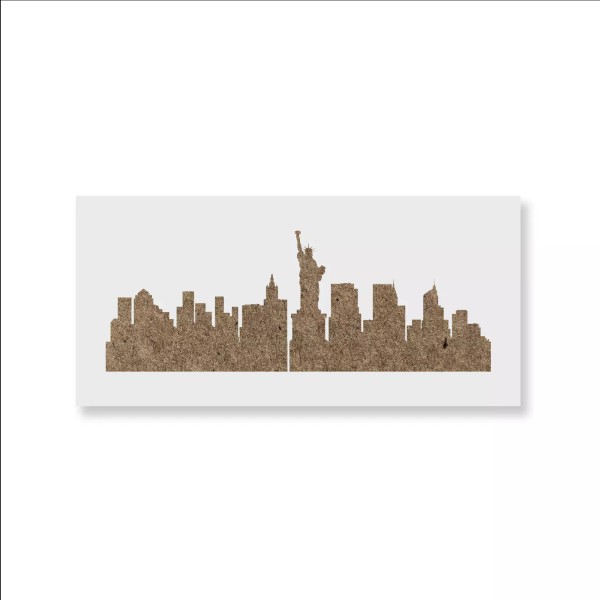 Stencil Revolution NYC Skyline Stencil - Durable & Reusable Mylar
