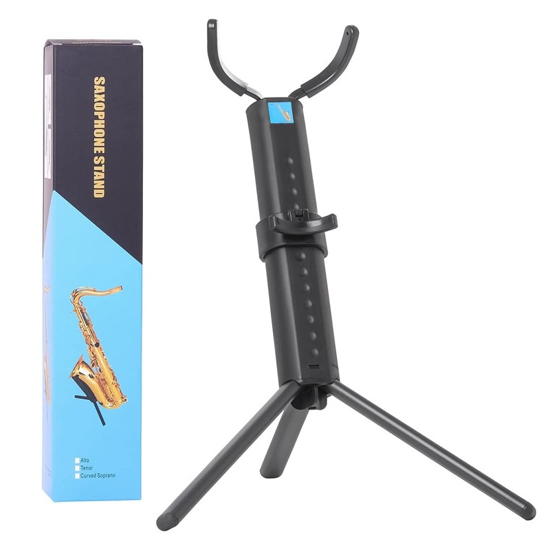 Portable Foldable Sax Holder Stand with Foldable Metal Leg Base