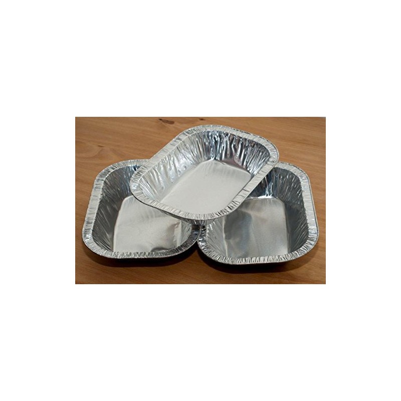 1LB Foil Pie Ashet Rectangle Aluminium Dish, Meat Steak,Disposable x
