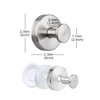 Fvokle 4pcs Suction Cup Hooks,Stainless Steel Waterproof Suction Cup Hooks