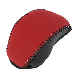 HOPESPANNER Gear Shift Knob Cover for Toyota RAV4 2019-2024 Anti-Slip Red Black Faux Leather 1 Pc Stick Shifting Handle Protector