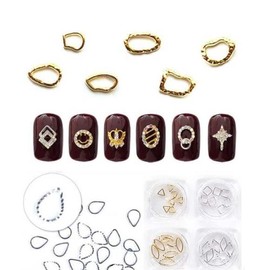 H Plus Mall 38 Types of Nail Art Frame Parts, Metal Studs, and Nail Studs / 네일아트 프레임 파츠 메탈찡 네일스터드 38종