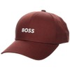 BOSS Center Logo Cotton Twill Cap Russet Brown