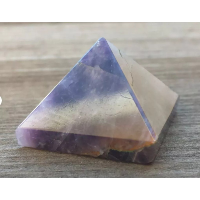 NATURAL AMETHYST SMALL GEMSTONE PYRAMID 20-22mm