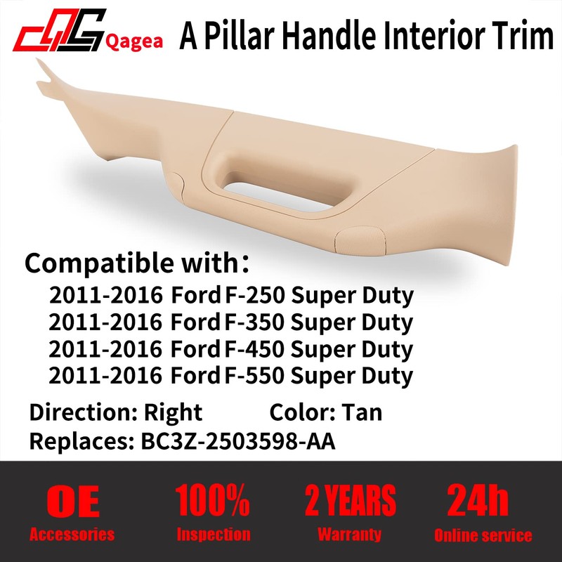 Qagea A-Pillar Grab Handle Interior Trim Passenger Right Side Replacement