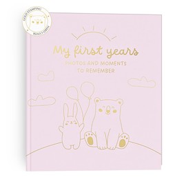 HuBorns - Baby Memory Book & Baby Record Book, 50+ Pages and Stickers, New Baby Gifts & Essentials for Newborn, Baby Journal from Birth to 5 Years, Milestones & Monthly Celebrations, Baby Shower Gifts