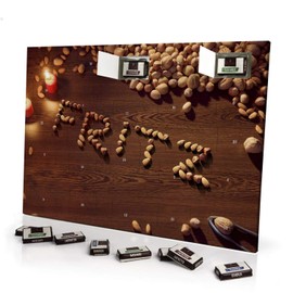 printplanet - Adventskalender mit Namen Fritz - gefüllt mit Schokoladen-Füllung - personalisiert mit Namens-Motiv Nüsse - Schoko-Kalender, Weihnachtskalender