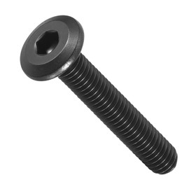 METALLIXITY Flat Head Hex Socket Cap Screws Bolts(M6-1x35) 12Pcs, 304 Stainless Steel Hex Socket Furniture Bolts Screws - for Furniture Woodworking Project, Black