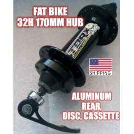 TORX  Fat bike rear hub 170mm 32 hole aluminum QR 8/9/10 speed  Cassette disc type.