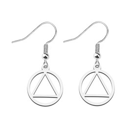 AA Gift Sobriety Earring Recovery Jewelry Alcoholics Anonymous Gifts (earring)