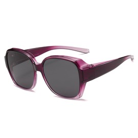 [Uacllcau] オーバーサングラス 偏光 - UV400 紫外線カット 眼鏡の上からサングラス レディース メンズ 兼用 大きめ