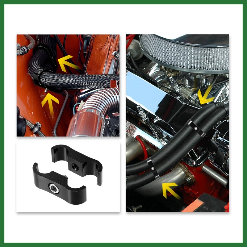 Motoforti 3pcs AN4 Car Hose Separator Clamp Fuel Line Connector