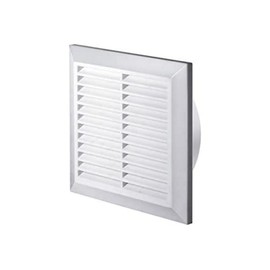 Awenta Lftungsgitter Abschlussgitter Insektenschutz rund ? 100 mm wei? ABS Gitter