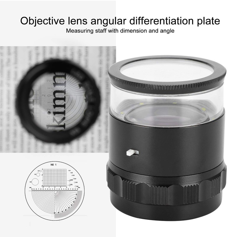 8 LED Scale Magnifier 10X High Definition Jewellers Magnifying Glass