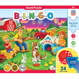 Masterpieces 24 Piece Bingo Sing-A-Long Sound Floor Puzzle for Kids - 18"x24"