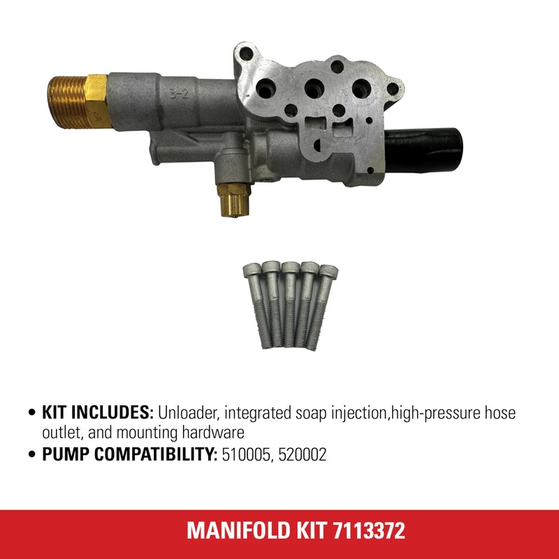 SIMPSON Cleaning 7113372 Manifold Replacement Kit for OEM Technologies 510005,