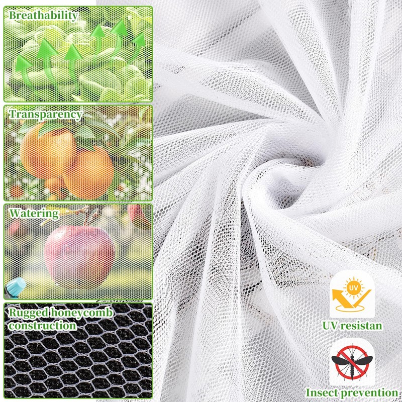 20x10Ft Mosquito Netting Garden Mesh Netting, Bug Insect Mosquito Fly