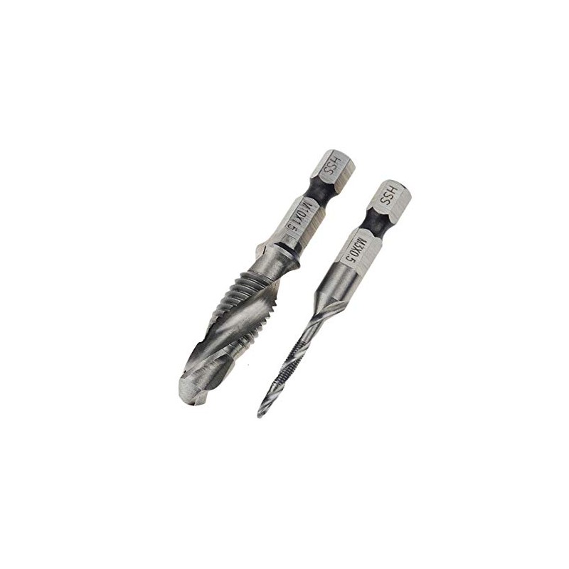 6pcs/set Tap Hex Shank Compound Taps Spiral Drill and Tapping