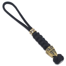 Paracord Knife Lanyard With Cross Bead Paracord Lanyards for Knife EDC Tools Tactical Lanyards (Brass Cross Shield, 5 INCHES)