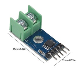 YFUSET 5pcs MAX6675 Temperature Measurement Module DC 3-5V 50mA with Type K Thermocouple for Raspberry Pi and Temperature Measuring Equipment