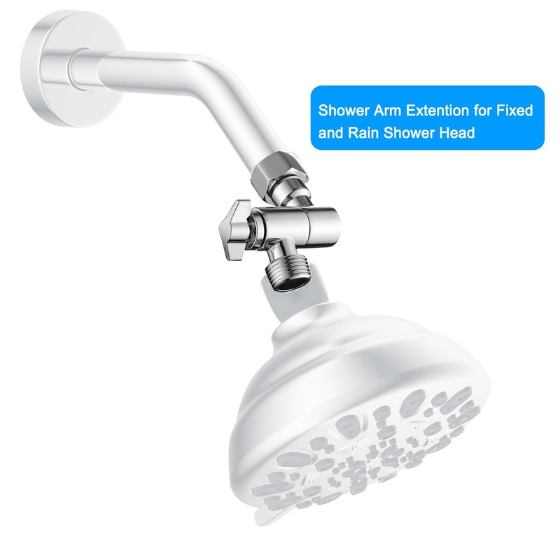 Shower Extension Adapter, 360° Adjustable Swivel Shower Head Angle Adapter，Shower