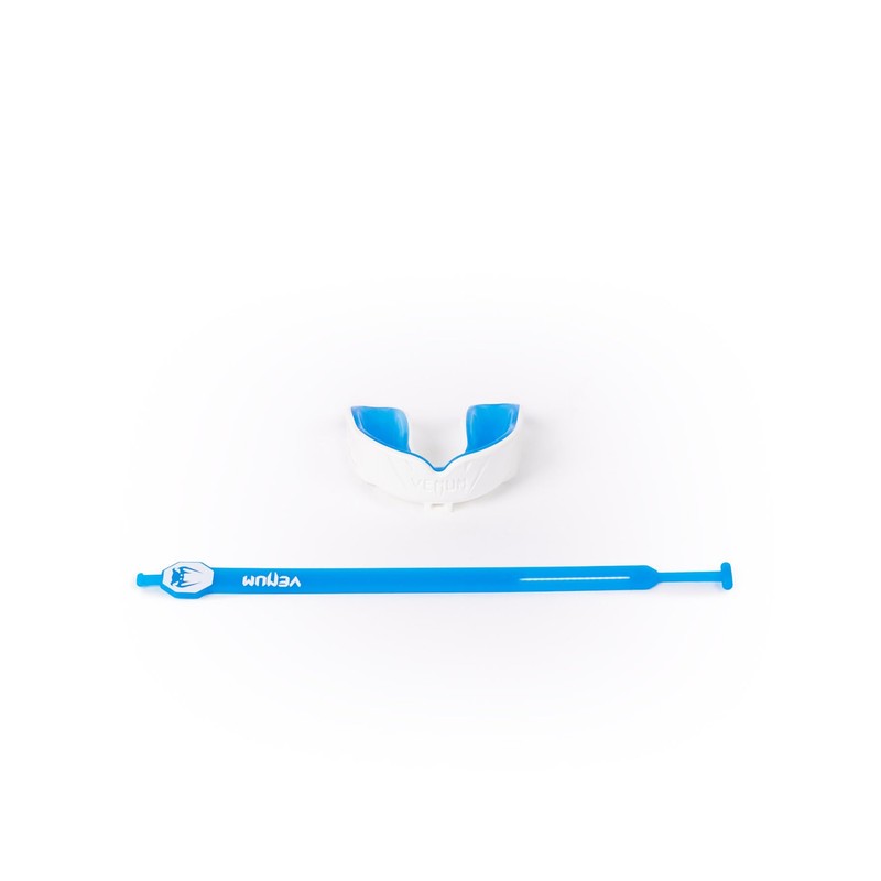 Venum Challenger Mouthguard - Strap/Strapless - White/Blue