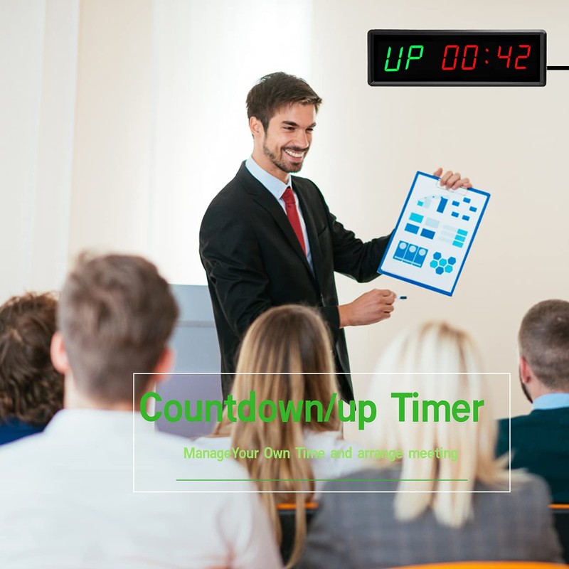 BTBSIGN LED Interval Timer Count Down/Up Clock Stopwatch with Remote