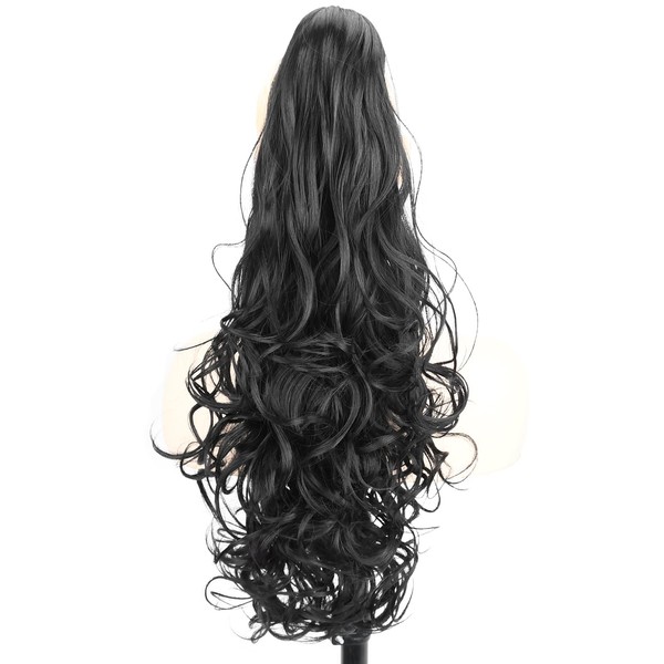 BOBIYA 24 Inches Claw Clip in Loose Curly Synthetic Wrap