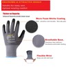 LOCCEF Work Gloves, Micro Foam Nitrile Coated, 12 Pairs, Seamless