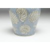AA Importing 59728 Blue Seashell 10 Inch Ceramic Ginger Jar