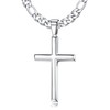 Roheafer 925 Sterling Silver Cross Pendant Necklace for Men Women